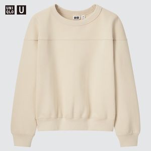 Uniqlo U women crew neck long sleeve sweatshirt Size M 30 Natural